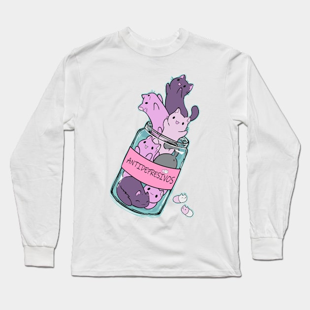 cute kittens Long Sleeve T-Shirt by PaperHead